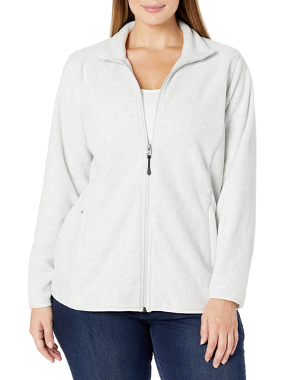 Amazon Essentials Ladies Zip Up Fleece Jacket Classic Fit Knitted Fleece (Available in Plus Sizes)
