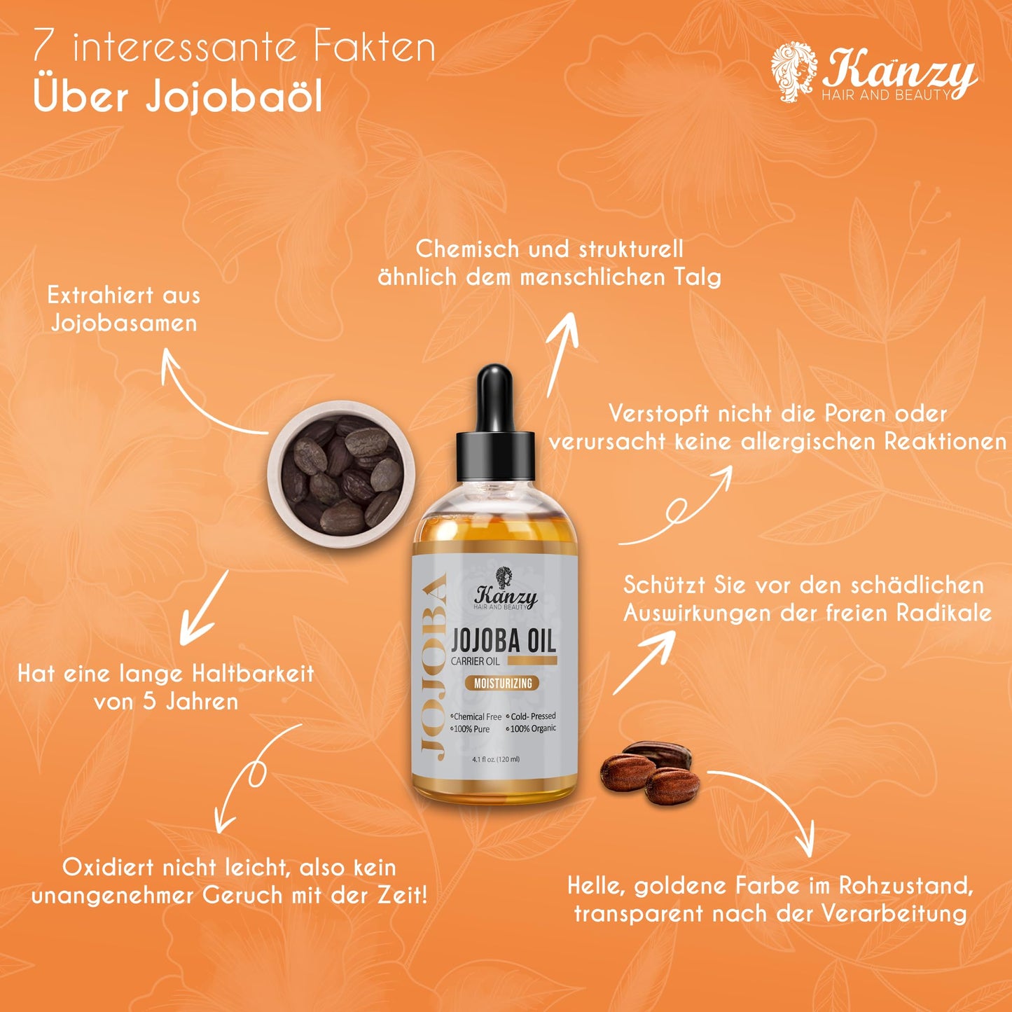 Kanzy Jojobaöl Bio Kaltgepresst