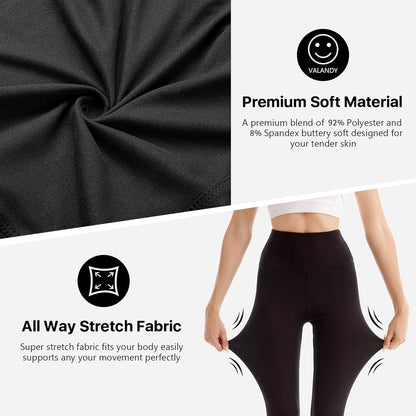 SINOPHANT Women's High Waist Opaque Leggings with Abdominal Control for Sports Yoga Gym
