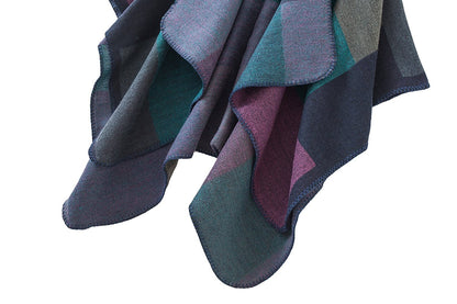 Shmily Girl Poncho Damen Strick Poncho Winter Warm Elegant Poncho Decke Poncho Cape Mantel Übergroße Poncho Schal Frauen