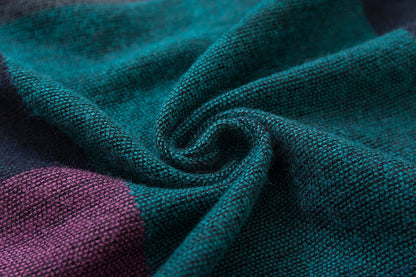 Shmily Girl Poncho Damen Strick Poncho Winter Warm Elegant Poncho Decke Poncho Cape Mantel Übergroße Poncho Schal Frauen