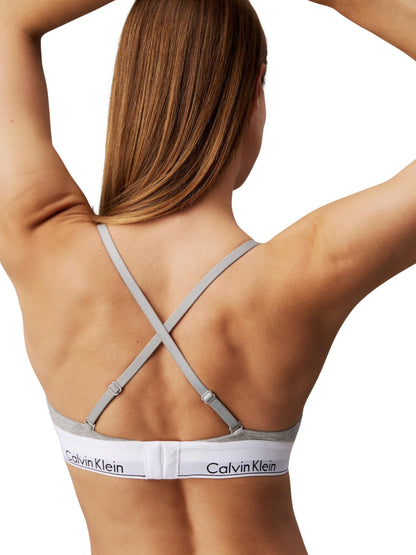 Calvin Klein Women's Triangle Bikini Top Triangle Rp Logo Waistband