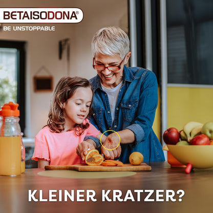 Betaisodona® Salbe 100 g – Antiseptische Wundsalbe mit Povidon-Iod – gegen 99,9% der Keime, sanft & hautverträglich – auch für Kinder ab 1 Jahr – ohne Brennen, ideal für die Hausapotheke