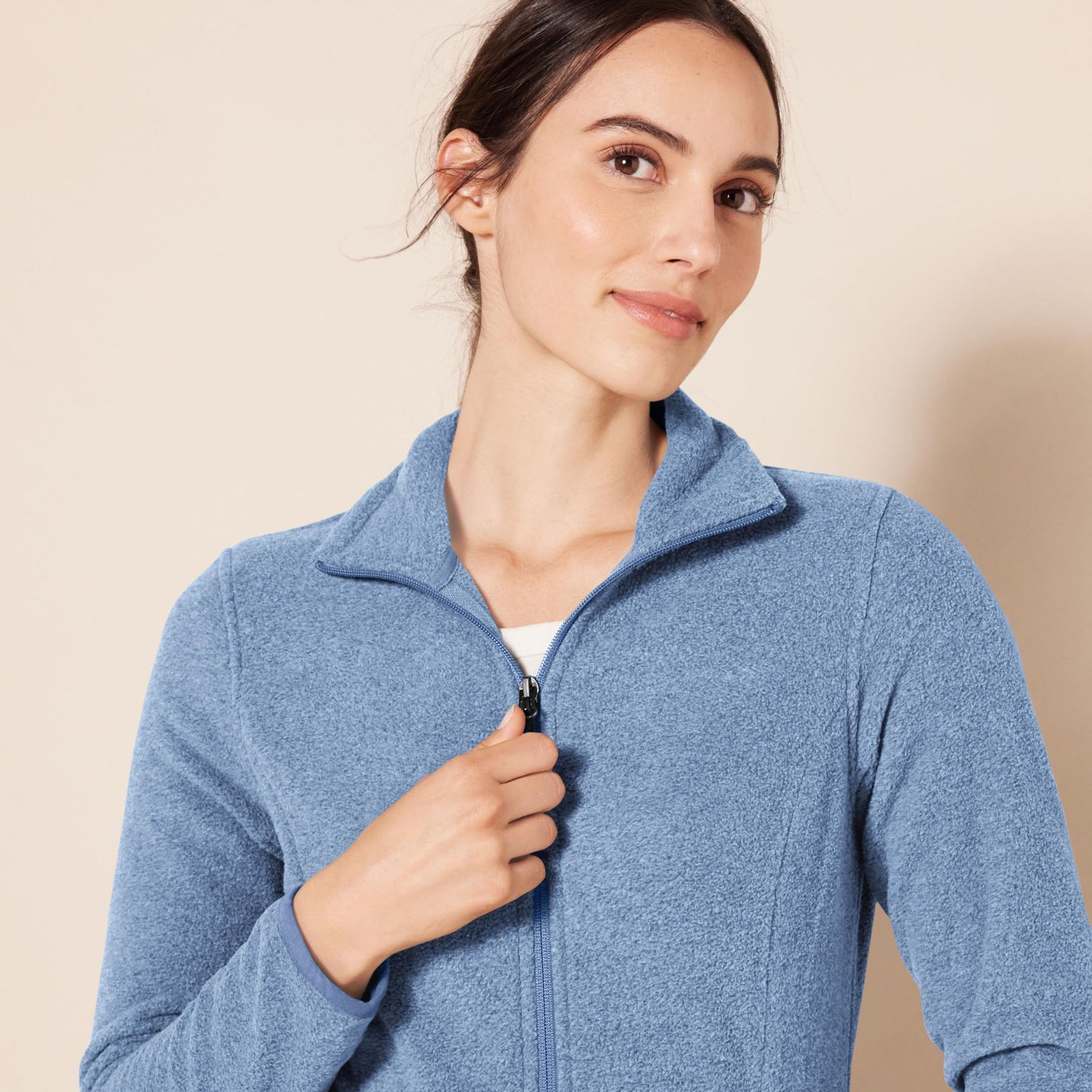 Amazon Essentials Ladies Zip Up Fleece Jacket Classic Fit Knitted Fleece (Available in Plus Sizes)