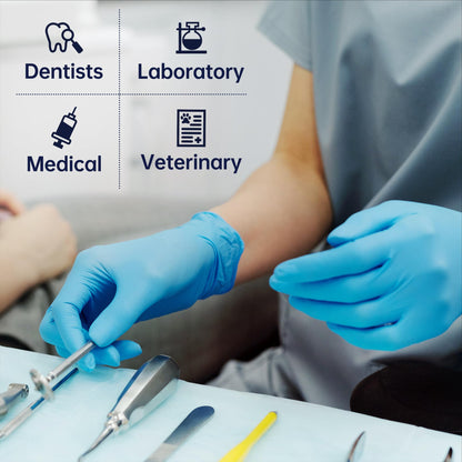 Medical Soft Max™ Nitrile Exam Gloves, 100 Count Latex-Free Powder-Free Non-Sterile Food Safe Disposable Glove, Blue