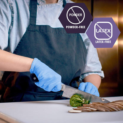 MED PRIDE Disposable Powder Free Non Latex Single Use Medical Exam Gloves, Nitrile Vinyl Blend for Cleaning and Food Handling (Small 100)