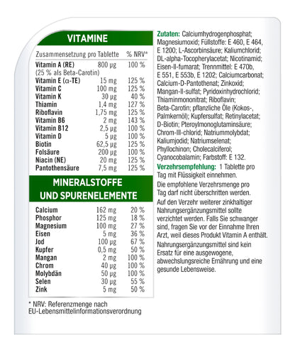 Centrum From A to Zinc Multivitamin - Multivitamin Tablets with Vitamin A-Z as a High-Quality Dietary Supplement for Daily Complete Supply - Vitamins, Minerals, Trace Elements - Pack of 180