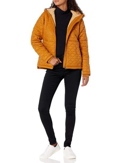 Amazon Essentials Women's Lightweight Quilted Water-Repellent Quilted Jacket with Sherpa Lining and Full Zip