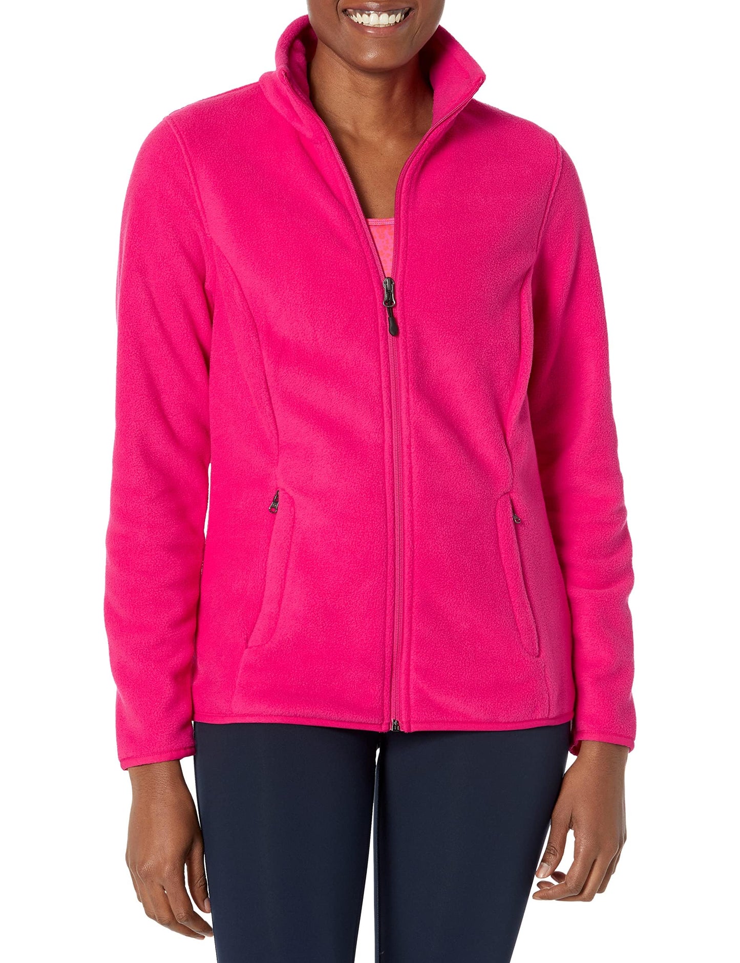 Amazon Essentials Ladies Zip Up Fleece Jacket Classic Fit Knitted Fleece (Available in Plus Sizes)