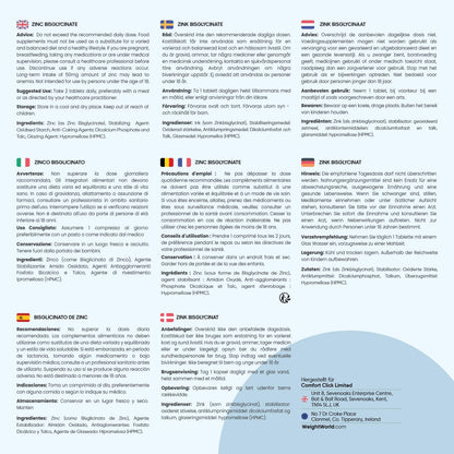 Zink Bisglycinat - 400 Tabletten mit Zinc - Vegan & 1+ Jahr Vorrat - Zink trägt zur Aufrechterhaltung eines normalen Testosteronspiegels im Blut bei (EFSA) - WeightWorld