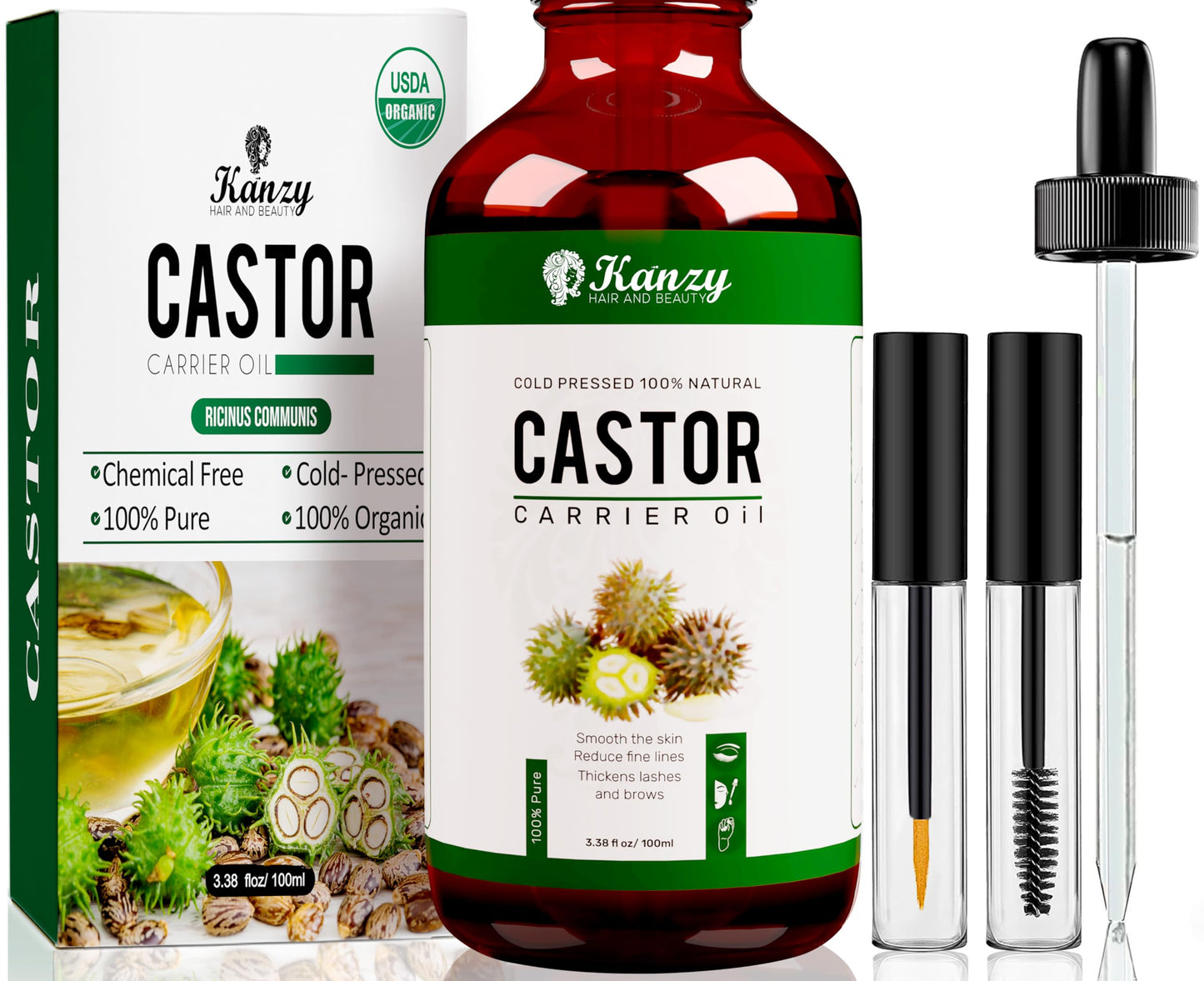 Kanzy Teebaumöl Bio Naturrein 60ml mit Pipette Kaltgepresst Tea Tree Oil für Gesicht (60ml)