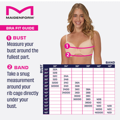 Maidenform Women's Comfort Devotion Embellished Extra Coverage Bra (Pack of 1)
