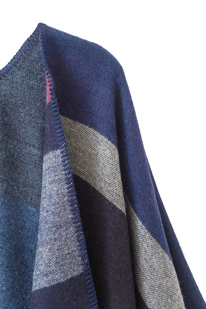 Shmily Girl Poncho Damen Strick Poncho Winter Warm Elegant Poncho Decke Poncho Cape Mantel Übergroße Poncho Schal Frauen