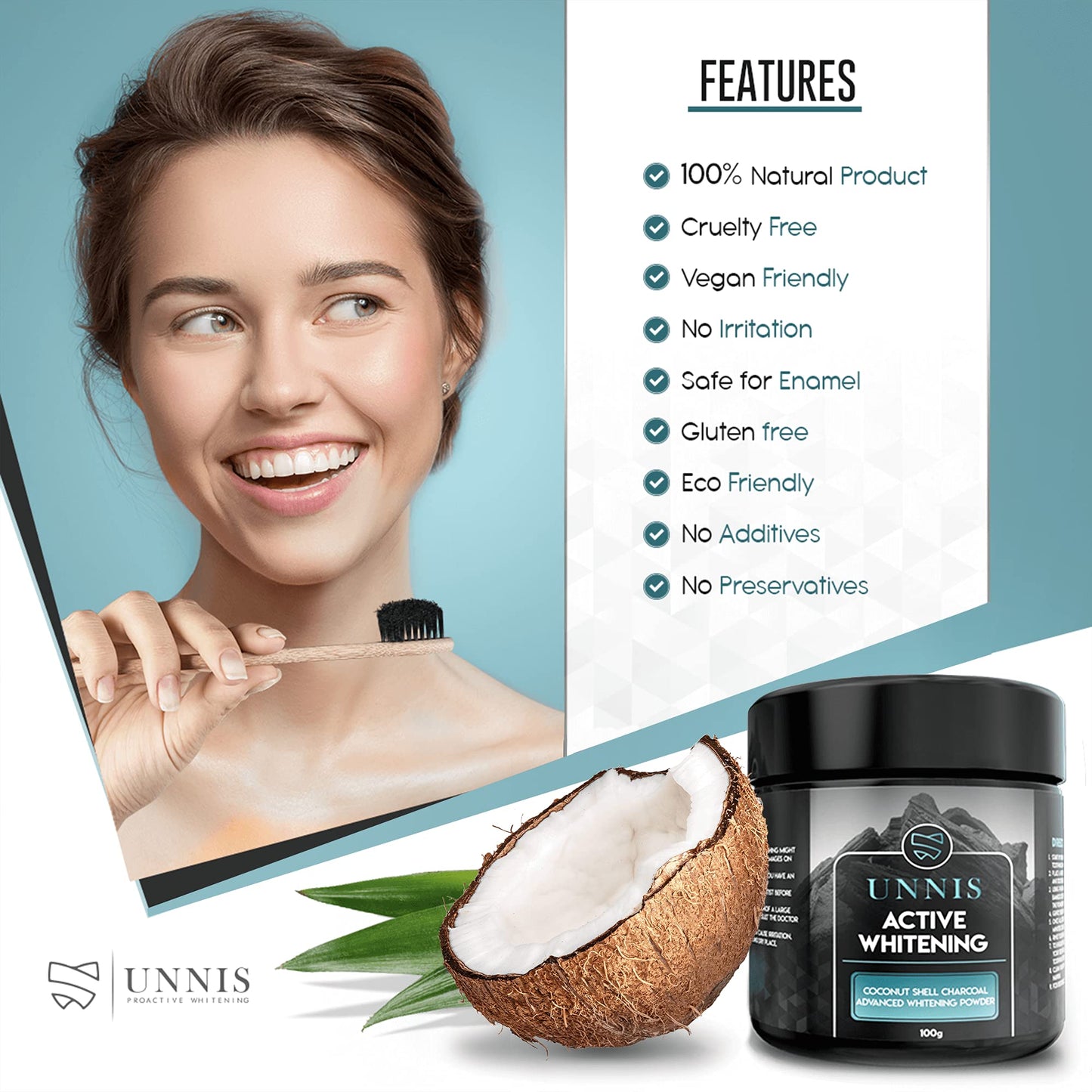 Unnis Natural Coconut Charcoal