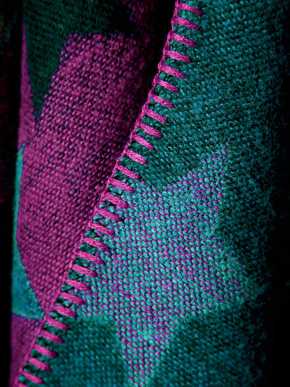 Shmily Girl Poncho Damen Strick Poncho Winter Warm Elegant Poncho Decke Poncho Cape Mantel Übergroße Poncho Schal Frauen