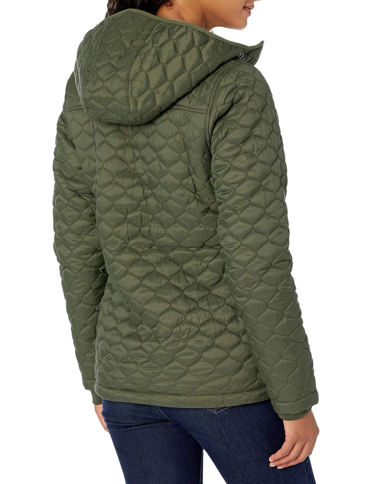 Amazon Essentials Women's Lightweight Quilted Water-Repellent Quilted Jacket with Sherpa Lining and Full Zip