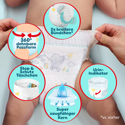 Pampers Premium Protection Pants Size 5, 144 Nappies, 11 kg - 17 kg, with 360° Fit and 2 x Wider Cuffs than Before for Our Best Comfort and Protection