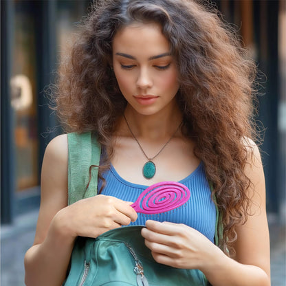 Ninabella Hair Brush without Pulling - Brush for Men and Women - Detangler Brush Also for Curls & Long Hair - Detangling Brush Hair Brushes - Black