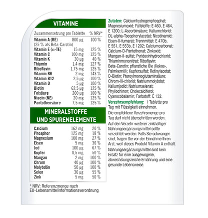 Centrum From A to Zinc Multivitamin - Multivitamin Tablets with Vitamin A-Z as a High-Quality Dietary Supplement for Daily Complete Supply - Vitamins, Minerals, Trace Elements - Pack of 180