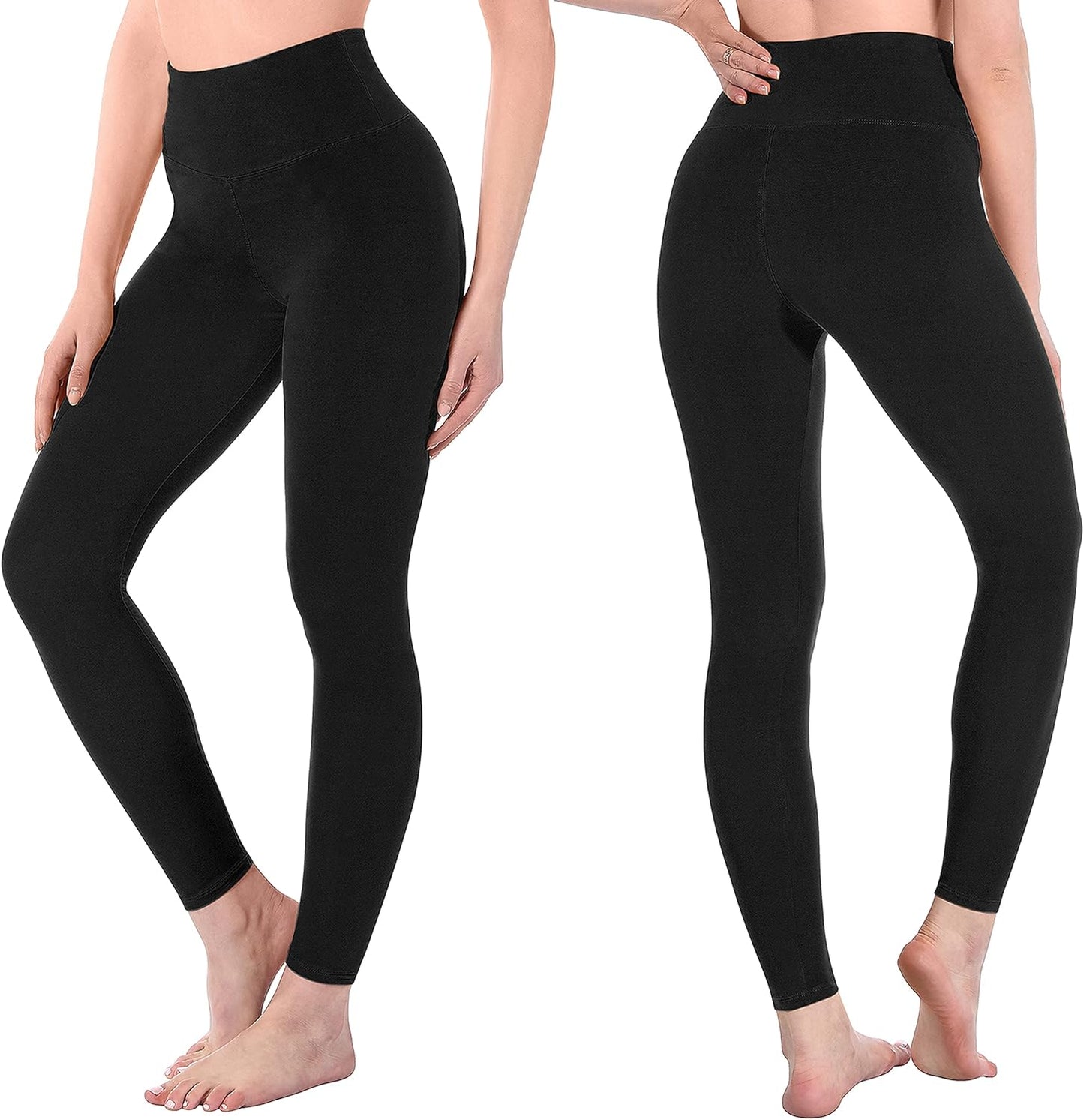 SINOPHANT Women's High Waist Opaque Leggings with Abdominal Control for Sports Yoga Gym