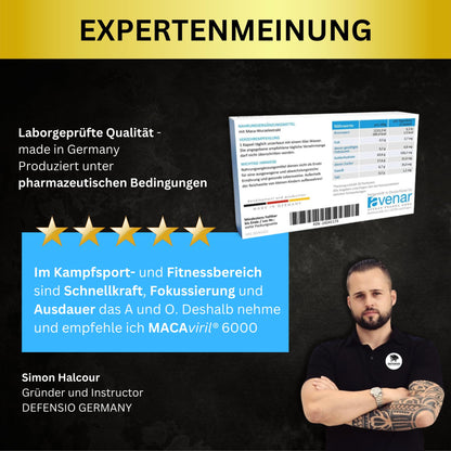 MacAviril® 6000 | From Your Pharmacy | 100% Peruvian Maca | High Dose | High Purity | Made in Germany