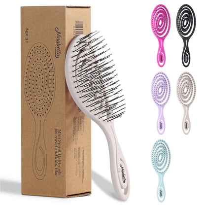 Ninabella Hair Brush without Pulling - Brush for Men and Women - Detangler Brush Also for Curls & Long Hair - Detangling Brush Hair Brushes - Black