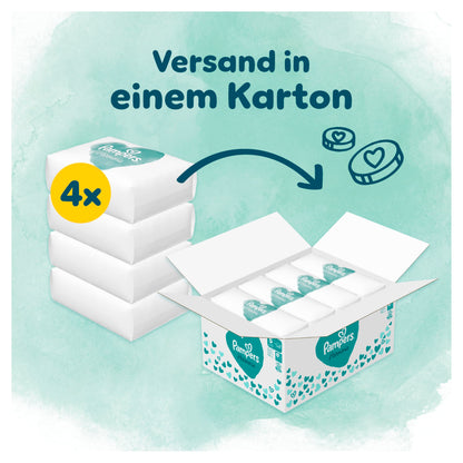 Pampers Harmonie Nappies Size 4, 174 Nappies, 9 kg - 14 kg, Gentle Skin Protection with 100% Pampers Protection