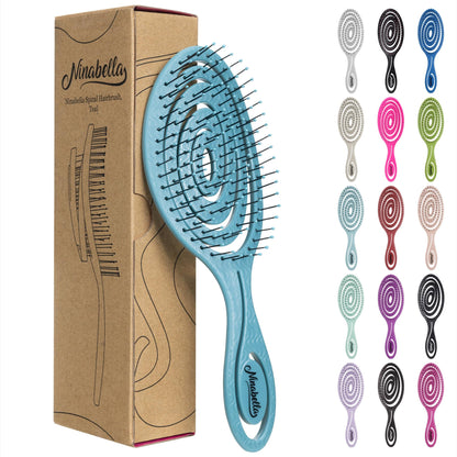 Ninabella Hair Brush without Pulling - Brush for Men and Women - Detangler Brush Also for Curls & Long Hair - Detangling Brush Hair Brushes - Black