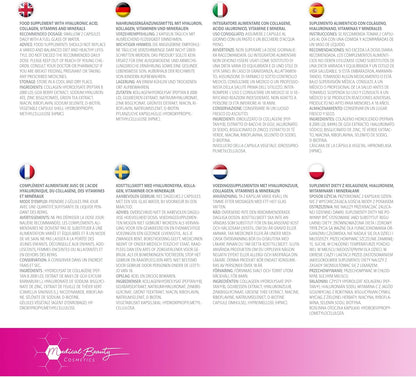 Premium Kollagen Hyaluronsäure Komplex - mit dem Superfood Gojibeere und Grüntee - 180 Kollagen Kapseln vom Weiderind. 1000mg Kollagen Hydrolysat, Biotin, Selen, Zink, Vitamine C, B2, B3.