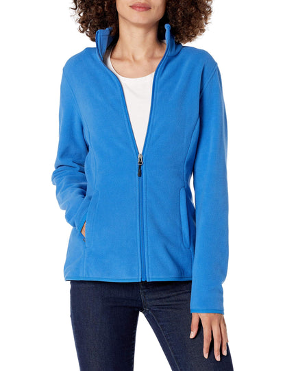 Amazon Essentials Ladies Zip Up Fleece Jacket Classic Fit Knitted Fleece (Available in Plus Sizes)