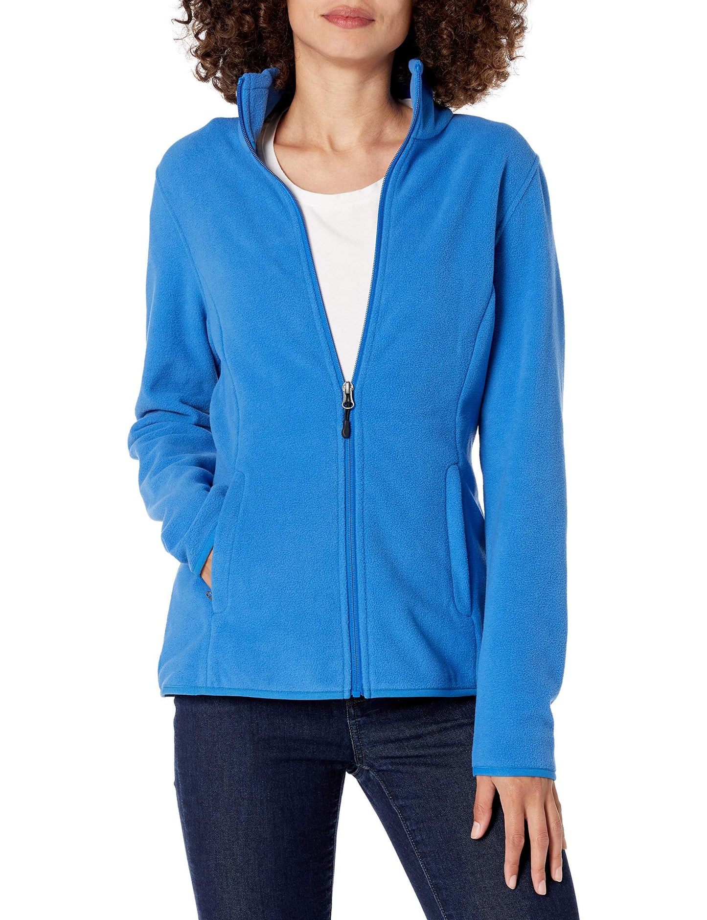 Amazon Essentials Ladies Zip Up Fleece Jacket Classic Fit Knitted Fleece (Available in Plus Sizes)