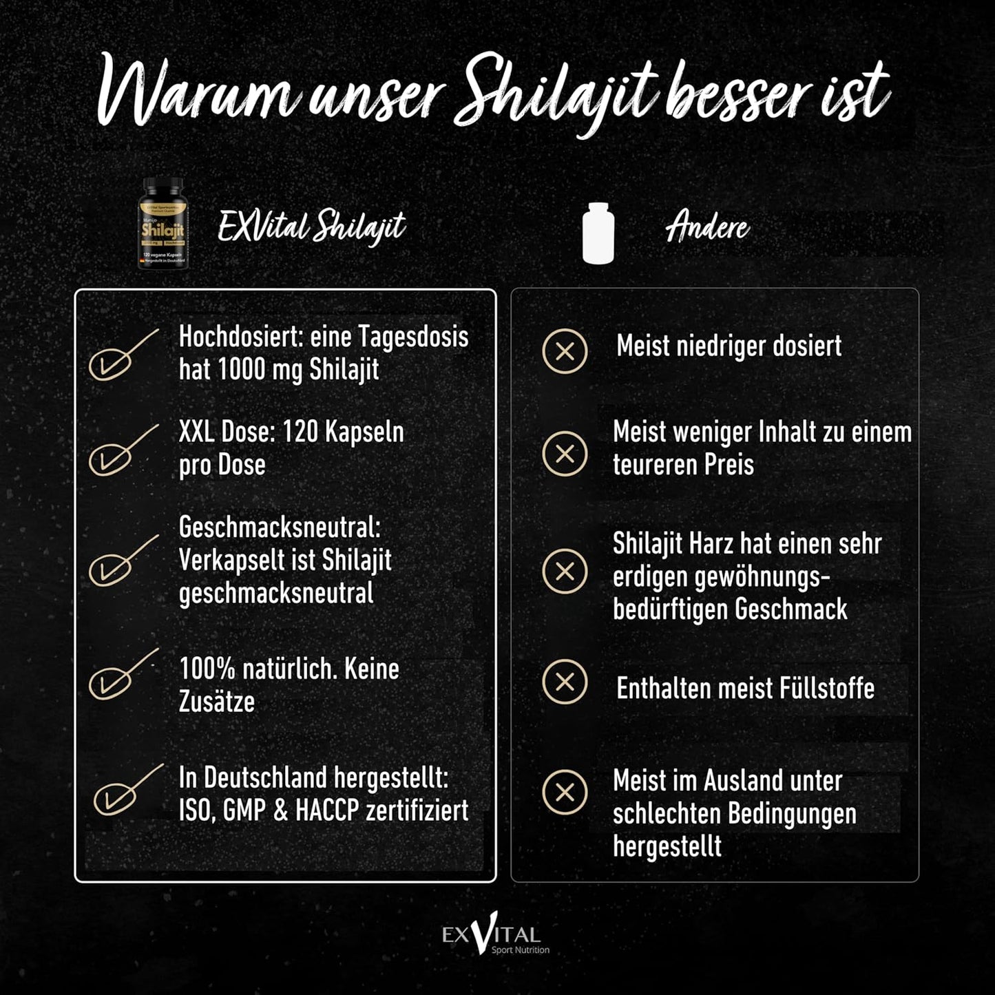 Mumijo Shilajit Capsules, High Dose 1000 mg per Daily Dose, The Original from the Himalayas, 120 Capsules, Vegan & Laboratory Tested