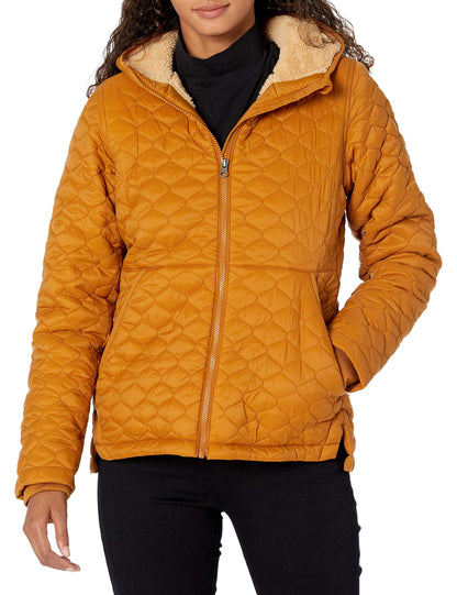 Amazon Essentials Women's Lightweight Quilted Water-Repellent Quilted Jacket with Sherpa Lining and Full Zip