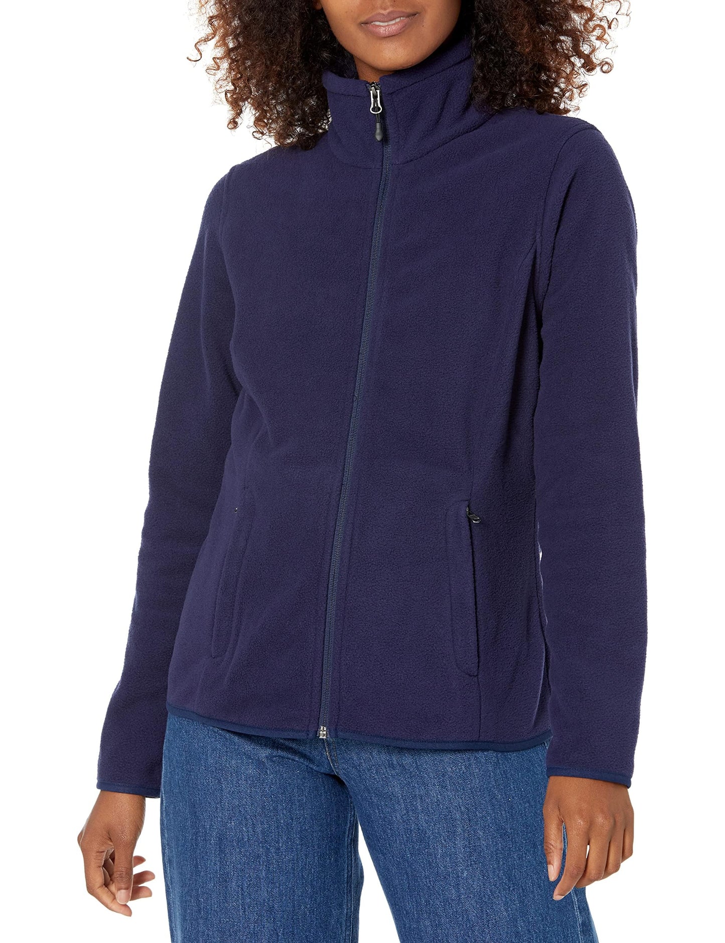 Amazon Essentials Ladies Zip Up Fleece Jacket Classic Fit Knitted Fleece (Available in Plus Sizes)