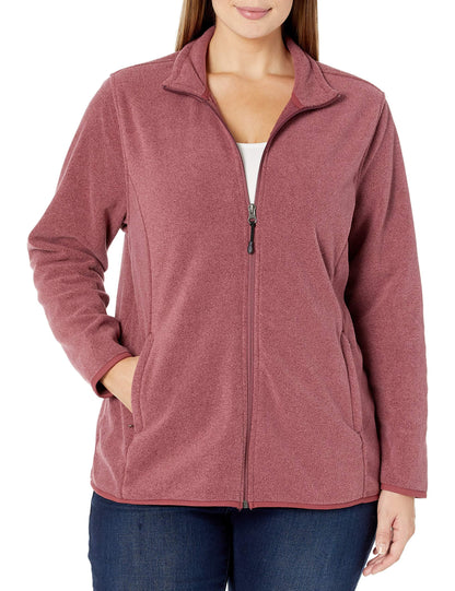 Amazon Essentials Ladies Zip Up Fleece Jacket Classic Fit Knitted Fleece (Available in Plus Sizes)