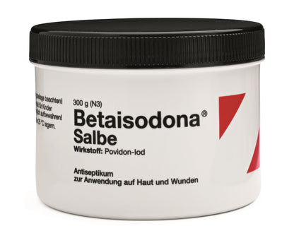 Betaisodona® Salbe 100 g – Antiseptische Wundsalbe mit Povidon-Iod – gegen 99,9% der Keime, sanft & hautverträglich – auch für Kinder ab 1 Jahr – ohne Brennen, ideal für die Hausapotheke