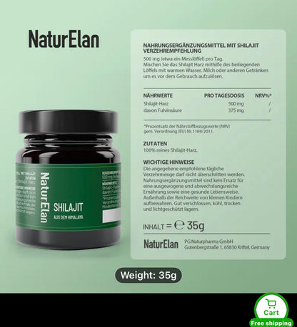 Shilajit Original - Natural & High-Dose, Energy & Vitality Booster - 35G, Made in Germany