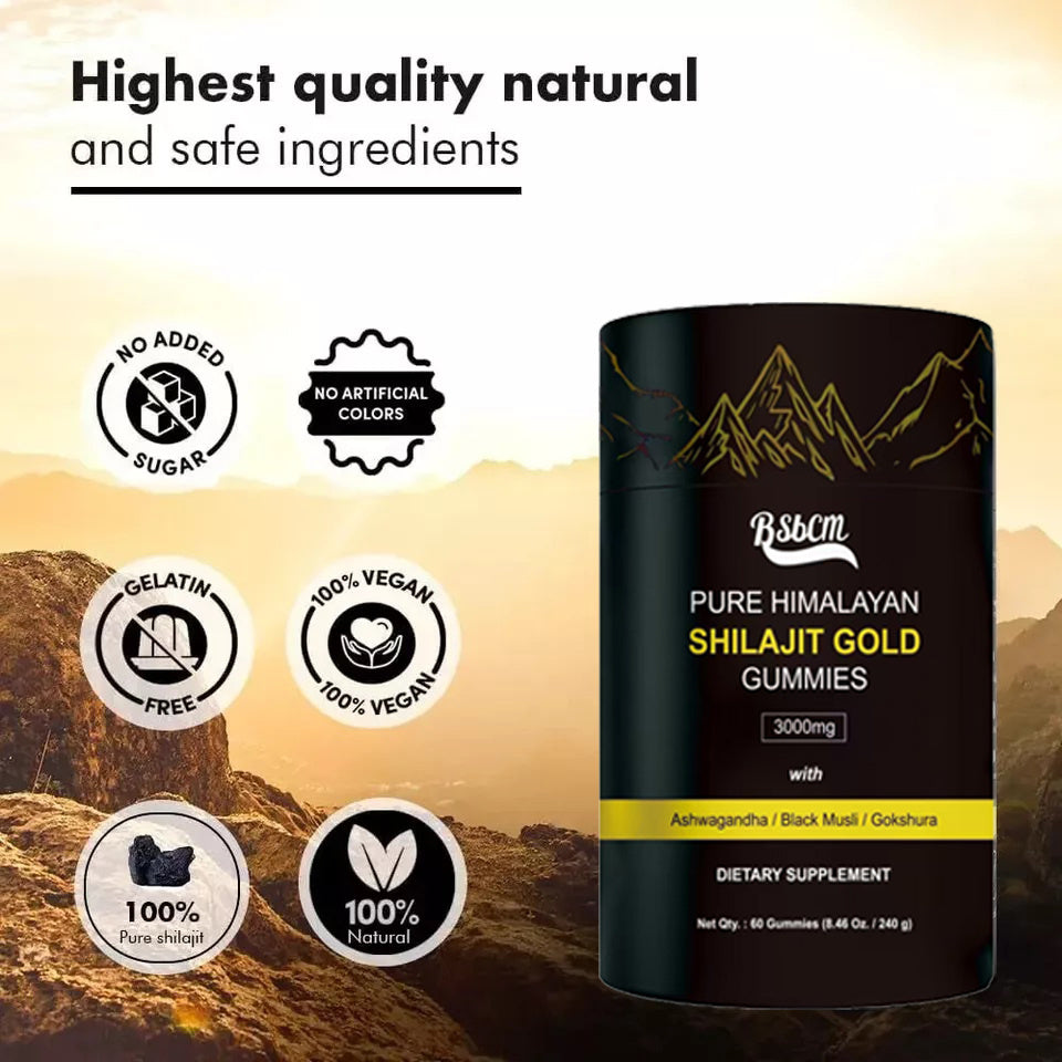 Organic With Ashwagandha, Gummies For Men, Women  No Added Sugar 60 Gummies