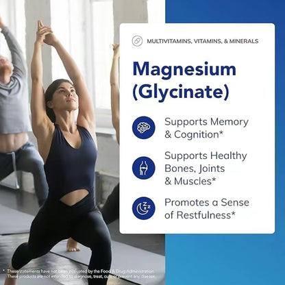 Encapsulations Magnesium Glycinate  Supplement To Support Stress Relief, Sleep, Heart Health, Nerves, Muscles And Metabolism  With Magnesium Glycinate  120 Capsules