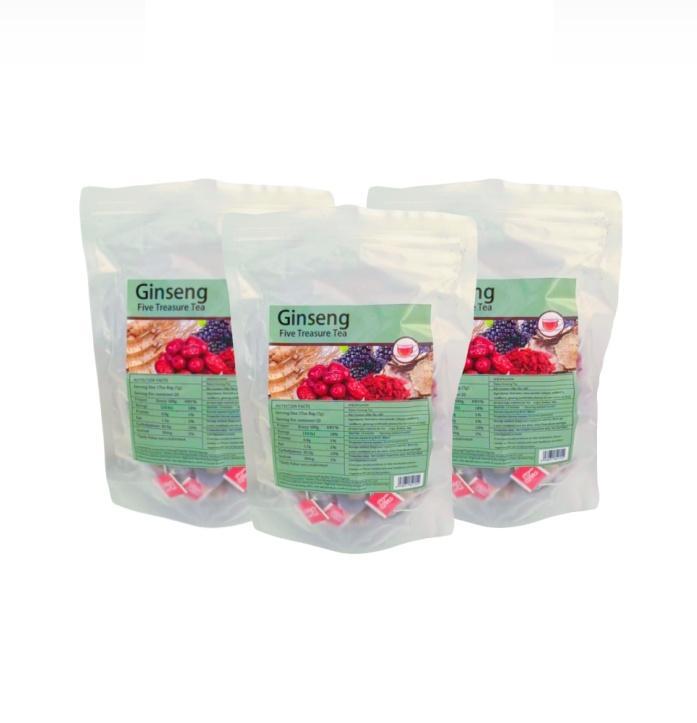 8.81 Oz Five Treasures Ginseng Tea - 250g, 50 Pieces, 5g